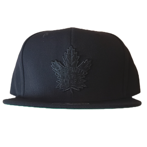 Toronto Maple Leafs Black on Black fitted Mitchell and Ness The Capital PTBO Peterborough 