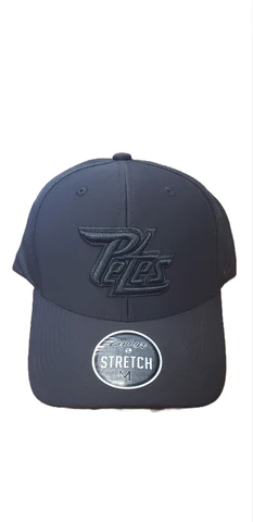 Peterborough Petes StretchFit Black on Black puffed Embroidery The Capital PTBO