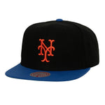 New York Mets - Mitchell & Ness - Evergreen Snapback - Black/Blue/Orange