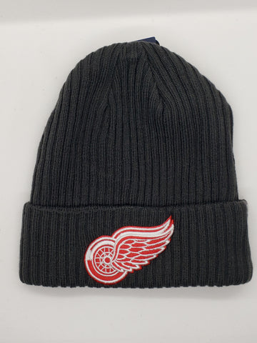 Detroit Red Wings Capital PTBO Twill toque beanie grey charcoal NHL