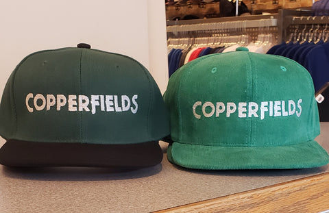 Copperfields Peterborough two tone corduroy snapback hats