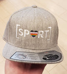 Sport A Rainbow Inclusion for all heather grey snapback The Capital PTBO Hat Peterborough
