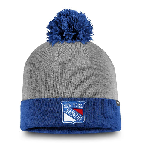 New York Rangers - Fanatics - Cuffed-Knit Hat with Pom